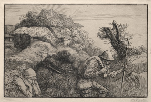 Return from the Woods (Le Retour du Bois). Creator: Alphonse Legros (French, 1837-1911).