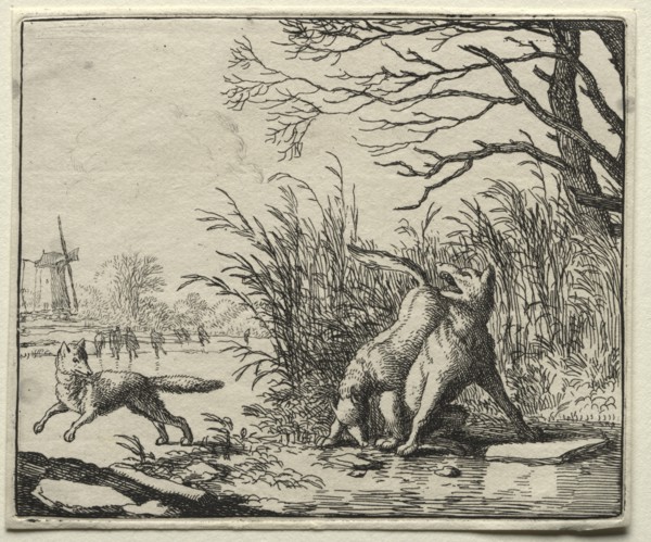 Reynard the Fox: A New Accusation by the Wolf. Creator: Allart van Everdingen (Dutch, 1621-1675).