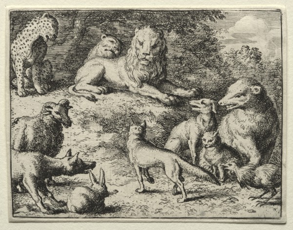 Reynard the Fox: Reynard Appears at Court. Creator: Allart van Everdingen (Dutch, 1621-1675).