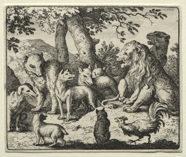 Reynard the Fox: Reynard Exonerates Himself. Creator: Allart van Everdingen (Dutch, 1621-1675).