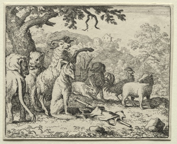 Reynard the Fox: The Benediction Given to Reynard. Creator: Allart van Everdingen (Dutch, 1621-1675).
