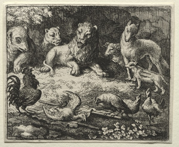 Reynard the Fox: The Complaint of the Cock. Creator: Allart van Everdingen (Dutch, 1621-1675).