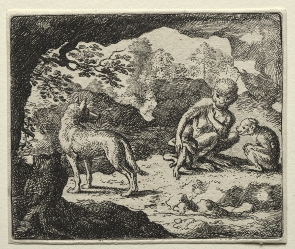 Reynard the Fox: The Wolf in the Monkey's Den. Creator: Allart van Everdingen (Dutch, 1621-1675).