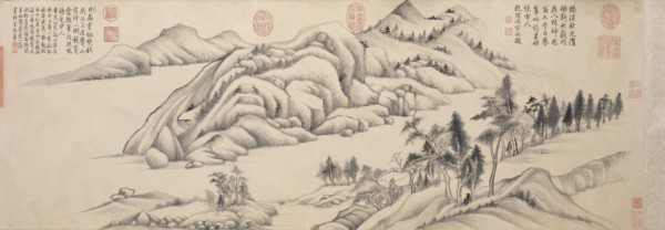 River and Mountains on a Clear Autumn Day, c. 1624-1627. Creator: Dong Qichang (Chinese, 1555-1636).