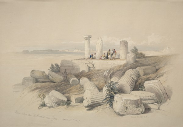 Ruins Called Om El Hamed near Tyre, 1839. Creator: David Roberts (British, 1796-1864).