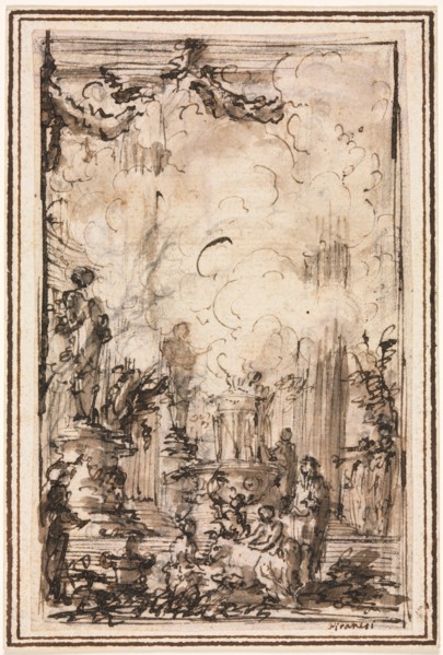 Sacrificial Offering in a Temple, after 1750. Creator: Giovanni Battista Piranesi (Italian, 1720-1778).