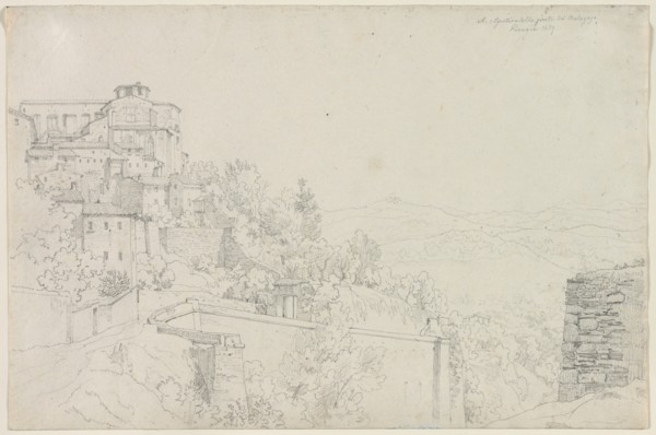Saint Agostino from Bulagajo, Perugia (San Agostino dalla parte del Bulagajo, Perugia), 1829. Creator: Edward Jakob von Steinle (Austrian, 1810-1886).