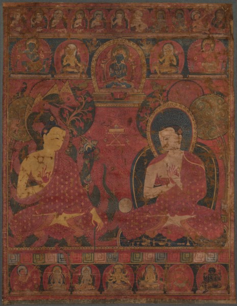 Sakyamuni with a Disciple Thangka, 14th century. Creator: Unknown.