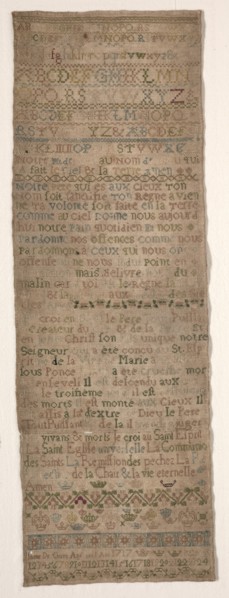 Sampler, 1717. Creator: Unknown.