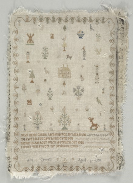 Sampler, 1798. Creator: Unknown.