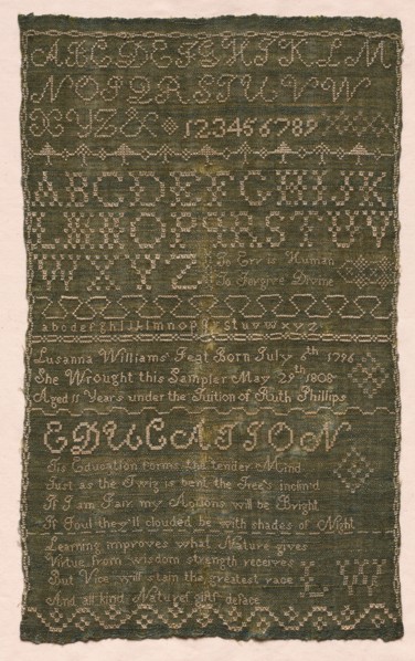 Sampler, 1808. Creator: Unknown.
