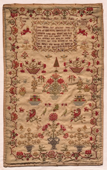Sampler, 1828. Creator: Unknown.