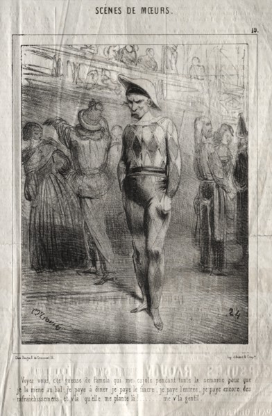 Scènes de moeurs: Voyez vous, cte queuse de Pamela qui me cajole pendant toute la semaine.... Creator: Charles Joseph Traviès de Villers (French, 1804-1859).