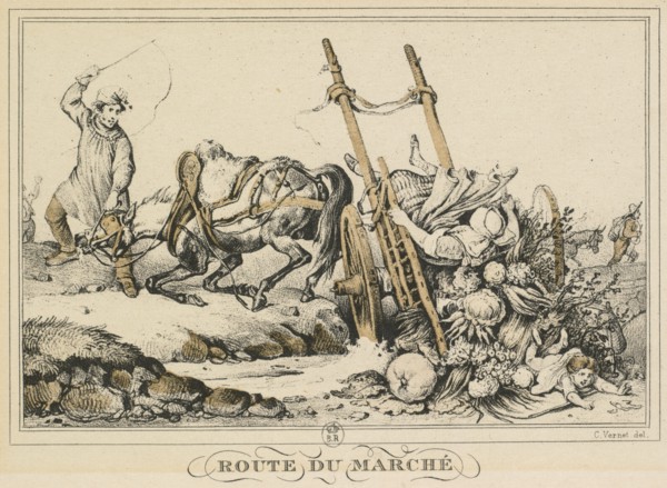 Scenes of Daily Life, Roads and Paths: Road to Market?, 1819. Creator: Carle Vernet (French, 1758-1836).