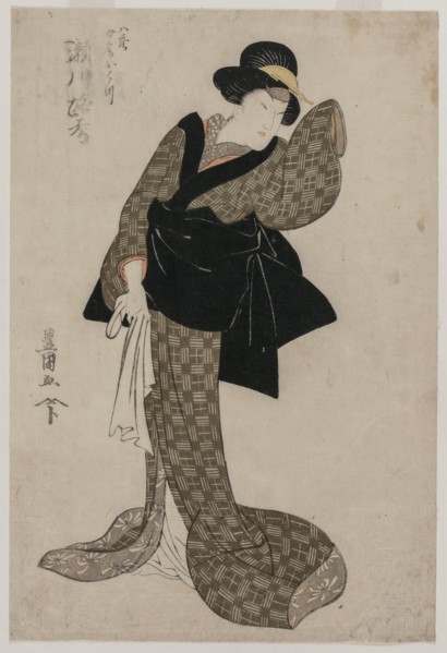 Segawa Roko as Hachizo's Wife Ohatsu, c. 1805. Creator: Utagawa Toyokuni (Japanese, 1769-1825).