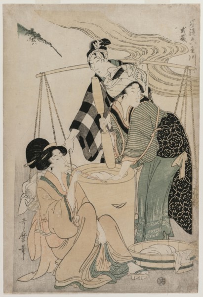 Settsu Province from the series Fashionable Six Jewel Rivers (Furyu Mu Tamagawa), c. 1804. Creator: Kitagawa Utamaro (Japanese, 1753?-1806).