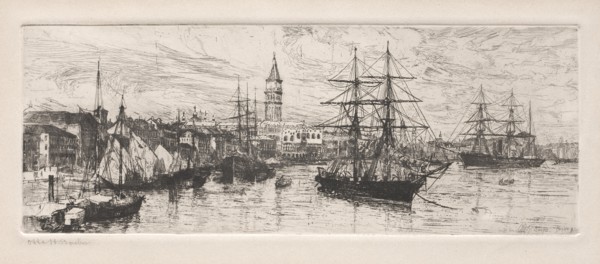 Shipping and the Ducal Palace, 1888. Creator: Otto H. Bacher (American, 1856-1909).