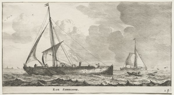 Ships of Amsterdam: A Merchantman. Creator: Reinier Nooms (Dutch, c. 1623-1667).