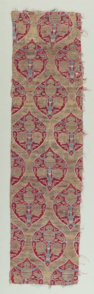 Silk and Gold Brocade Fragments, 1600-1650. Creator: Unknown.