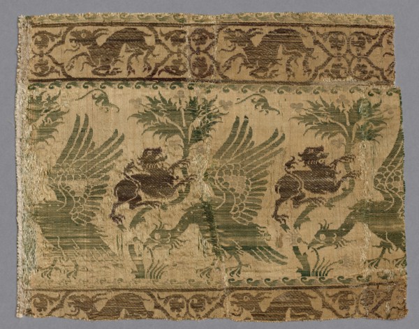 Silk and Gold Textile, 1360-1400. Creator: Unknown.