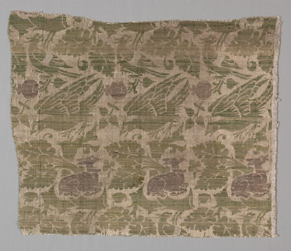 Silk and Gold Textile, 1420-1430. Creator: Unknown.