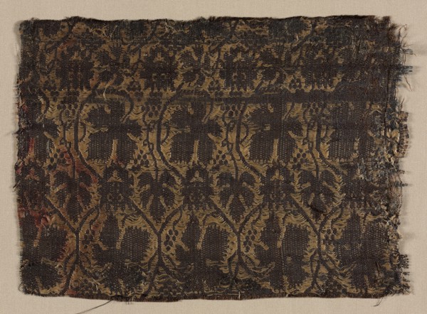 Silk Fragment, 1350-1399. Creator: Unknown.