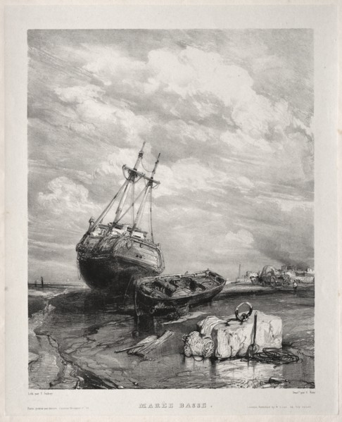 Six Marines: Marée basse, 1833. Creator: Eugène Isabey (French, 1803-1886).