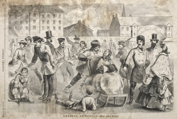 Skating at Boston, 1859. Creator: Winslow Homer (American, 1836-1910).