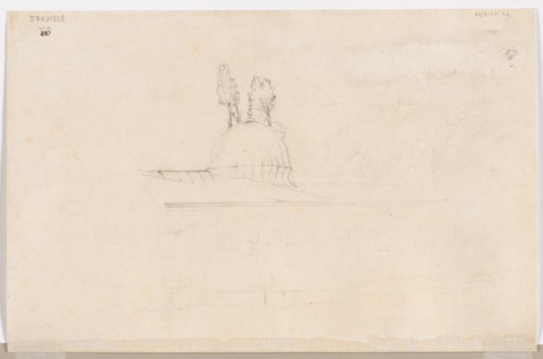 Sketch for Pavilion Near a Mosque, 1800s. Creator: Félix Ziem (French, 1821-1911).