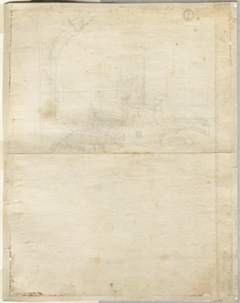 Sketch for San Giovanni in Laterano (verso), 1664. Creator: Lievin Cruyl (Flemish, c. 1640-c. 1720).