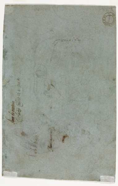 Sketch of a Child's Head (verso), c. 1586. Creator: Carletto Caliari (Italian, 1570-1596).