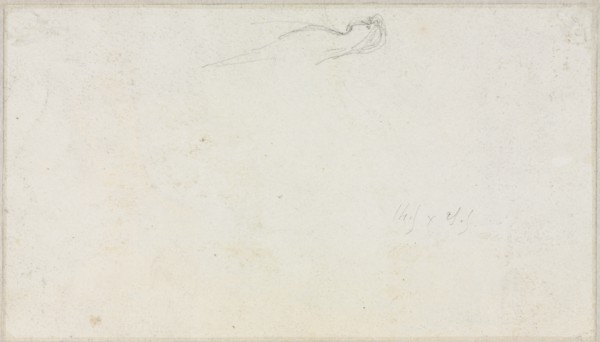 Sketch of a Sphinx [?] (verso), c. 1879-80. Creator: Luc-Olivier Merson (French, 1846-1920).
