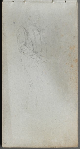 Sketchbook, page 03: Figure Study. Creator: Ernest Meissonier (French, 1815-1891).
