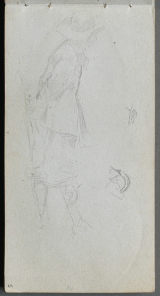 Sketchbook, page 05: Figure Study. Creator: Ernest Meissonier (French, 1815-1891).