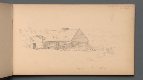 Sketchbook, page 14: "Berlin Falls September 2nd" , 1859. Creator: Sanford Robinson Gifford (American, 1823-1880).