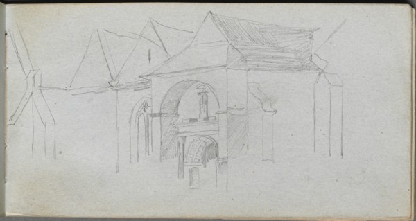 Sketchbook, page 22: Architectural Study. Creator: Ernest Meissonier (French, 1815-1891).