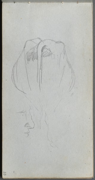 Sketchbook, page 33: Study of a Cow from Behind and Profile Study. Creator: Ernest Meissonier (French, 1815-1891).