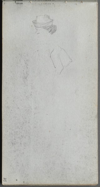 Sketchbook, page 35: Study of a Head. Creator: Ernest Meissonier (French, 1815-1891).