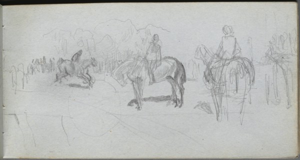 Sketchbook, page 52: Figure Study . Creator: Ernest Meissonier (French, 1815-1891).
