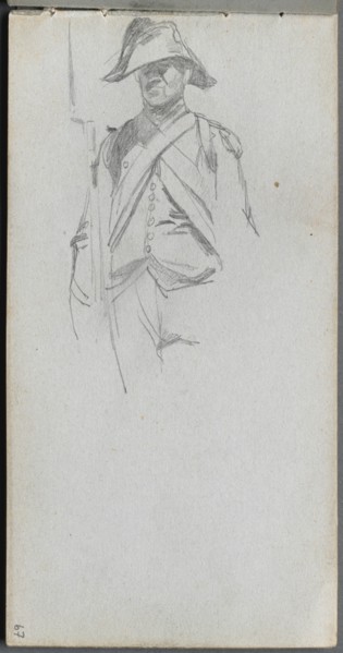 Sketchbook, page 67: Study of a Soldier. Creator: Ernest Meissonier (French, 1815-1891).