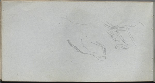 Sketchbook, page 72: Figure Study. Creator: Ernest Meissonier (French, 1815-1891).