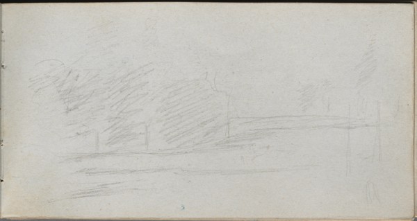 Sketchbook, page 78: Landscape Study. Creator: Ernest Meissonier (French, 1815-1891).