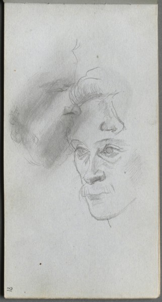 Sketchbook, page 81: Study of Faces. Creator: Ernest Meissonier (French, 1815-1891).