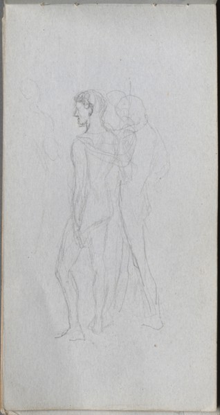 Sketchbook, page 92: Two Nudes. Creator: Ernest Meissonier (French, 1815-1891).