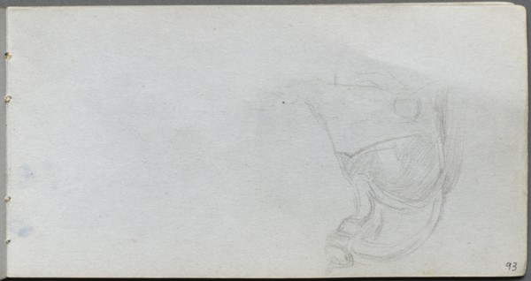 Sketchbook, page 93: Study of a Saddle. Creator: Ernest Meissonier (French, 1815-1891).