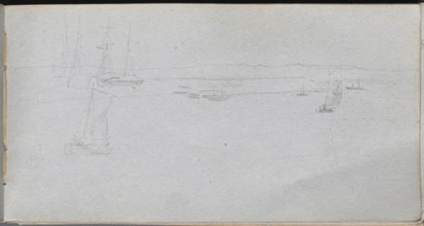 Sketchbook, page 94: Seascape. Creator: Ernest Meissonier (French, 1815-1891).