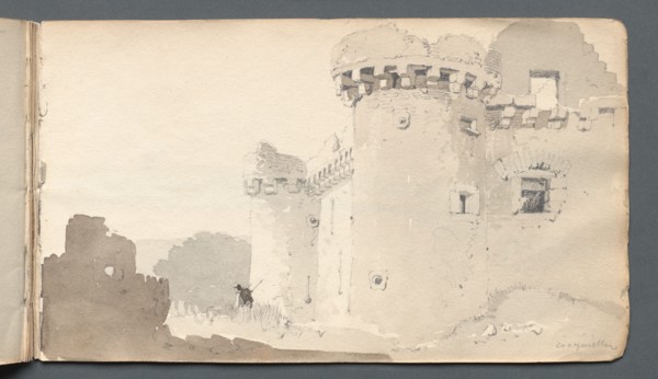 Sketchbook: "Ruined Castle", 1814. Creator: Samuel Prout (British, 1783-1852).
