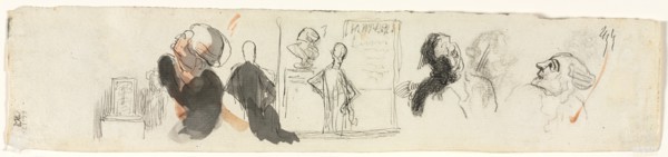 Sketches of Various Figures, third quarter 19th century. Creator: Honoré Daumier (French, 1808-1879).