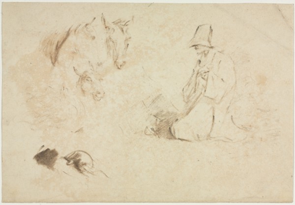 Sketches: Figures and Animals. Creator: Thomas Gainsborough (British, 1727-1788).