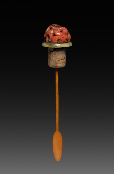 Snuff Bottle (stopper), 1661-1722. Creator: Unknown.